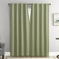 thumbnail image 1 of Sun Zero Vance 2-Piece Magnetic Closure 100% Blackout Back Tab Curtain Panel Pair, 37"x84", Sage Green, 1 of 9