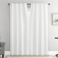 thumbnail image 1 of Sun Zero Vance 2-Piece Magnetic Closure 100% Blackout Back Tab Curtain Panel Pair, 37"x84", White, 1 of 9