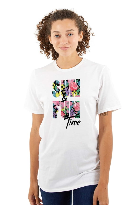 Sun and Fun Time Pretty Beautiful Women's Plus Size Graphic Tee Brisco Brands 3X