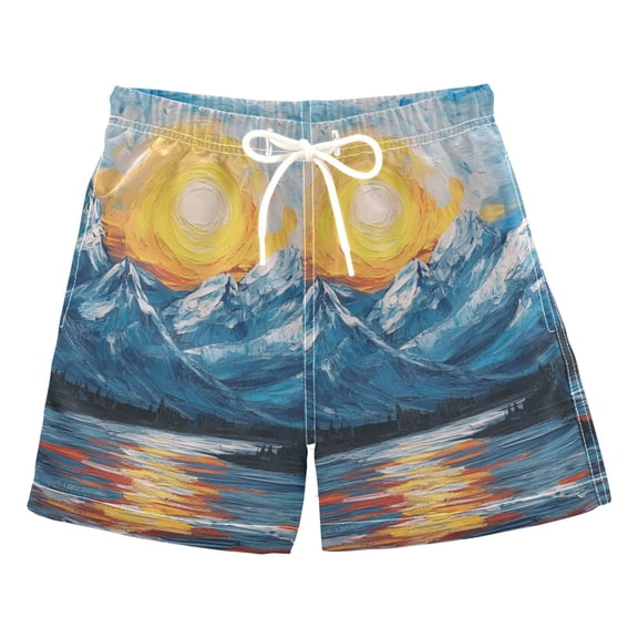 Sun and Iceberg Boys Swim Trunks Quick Dry Boy Swim Shorts for 3-14 Years