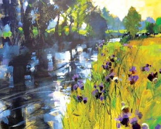 Sun and Meadow Thistles Canvas Art - Chris Forsey (24 x 30)