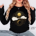 thumbnail image 1 of Sun and Moon Aesthetic Yoga Celestial Pagan Moon Phases Sweatshirt All Size S-5Xl, 1 of 5
