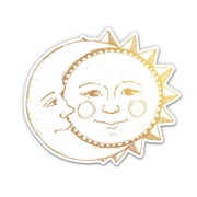 Sun and Moon Celestial - 3 Vinyl Sticker - For Car Laptop Water Bottle Phone - Waterproof Decal