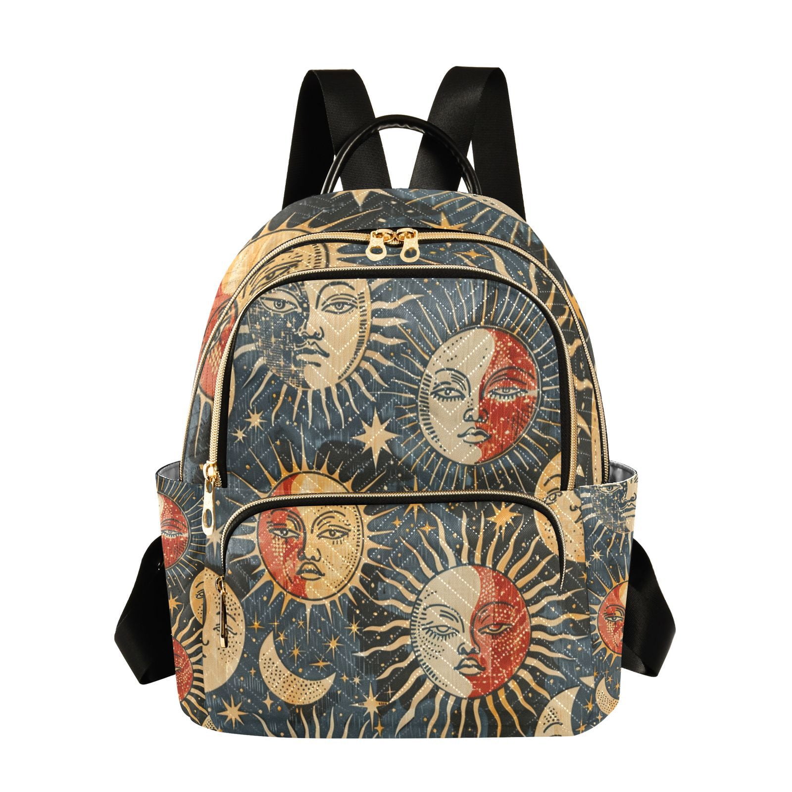 Sun and Moon Face Travel Laptop Backpack Casual Daypack Lightweight ...