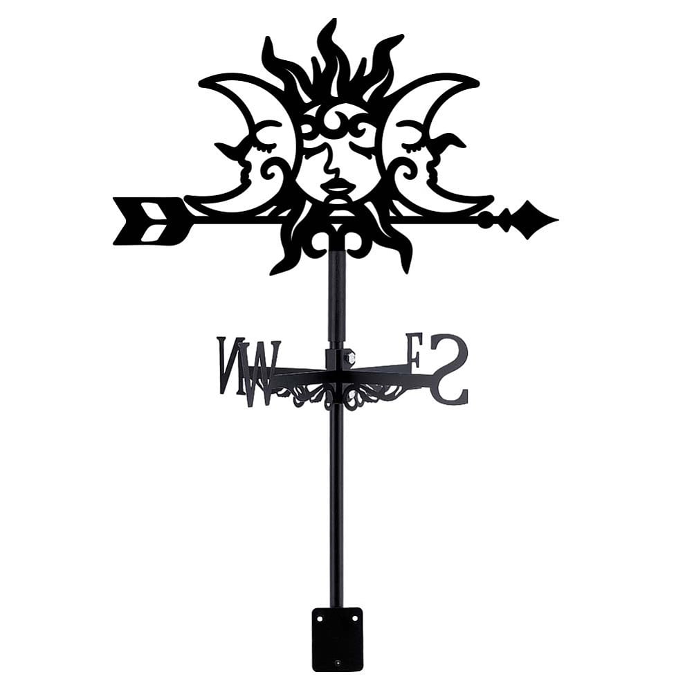 Sun and Moon Face Weather Vane Sun Moon Metal Weathervane Wind ...