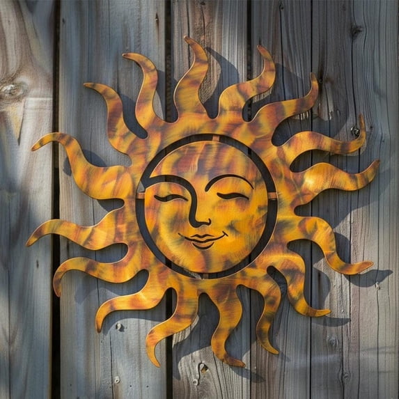 Sun and Moon Metal Wall Art Sculpture for Garden and Outdoor Decor ...