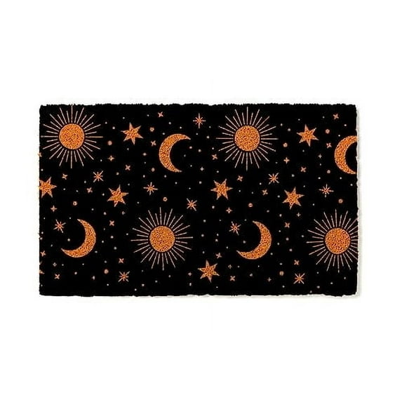 Sun and Moon Pattern Coir Door Mat