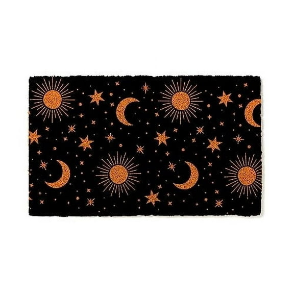 Sun and Moon Pattern Coir Door Mat