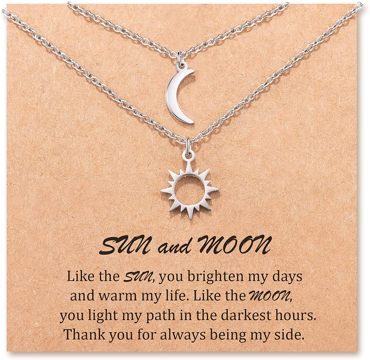 Sun and Moon Pedant Necklace for Best Friend Jewelry Philippines