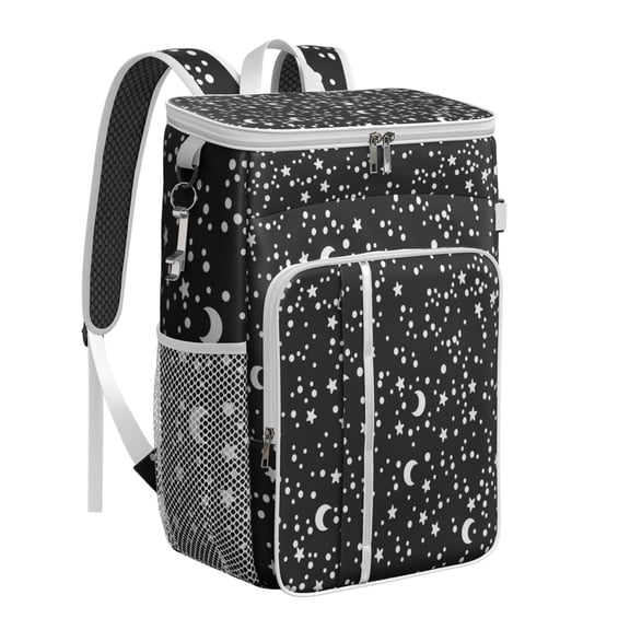 Sun and Moon Solar Eclipse Backpack Cooler – Leakproof Insulated Lunch Bag with Ethereal Celestial Map Pattern for Hiking & Travel