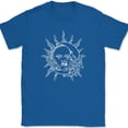 thumbnail image 1 of Sun and Moon T-Shirt Trippy Solar Lunar Sci-Fi Astronomy Graphic Gift Tee - Royal Blue, S, 1 of 1