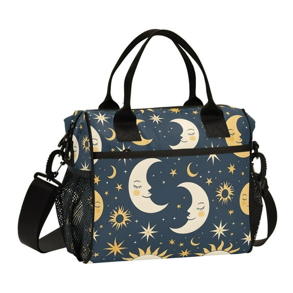 Sun and Moon and Star Cooler Bag Lunch Bag Soft Cooler Cooling Tote Insulated Lunch Box for Adult Men Women