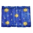 thumbnail image 1 of Sun and Raindrops 27"x36" Linen Look Cafe Curtain Set with Privacy and UV Protection, 1 of 8