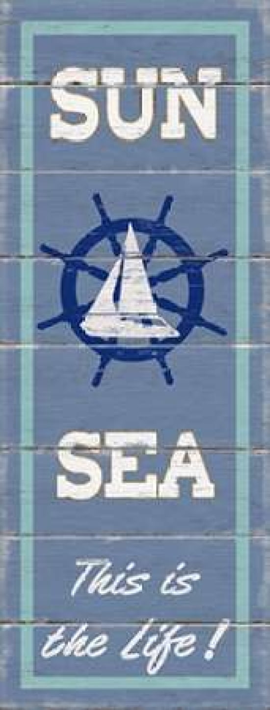 Sun and Sea Panel Canvas Art - Sam Appleman (24 x 48)