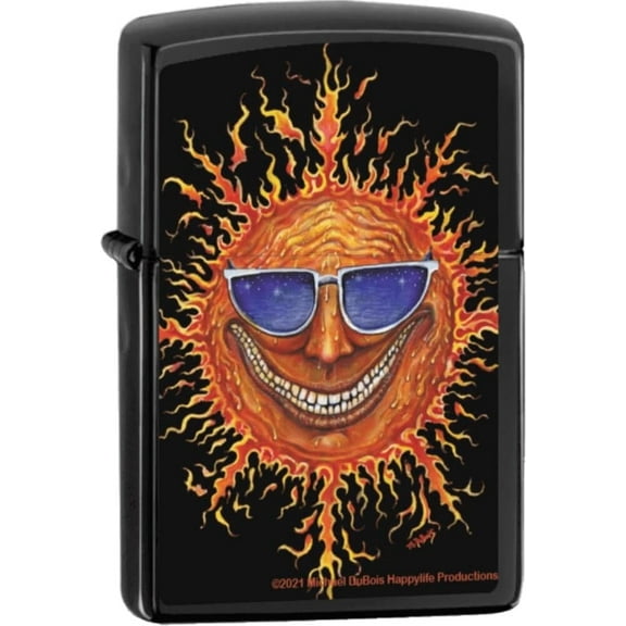 Sun by Mike Dubois - Black Matte Dubois Zippo Lighter
