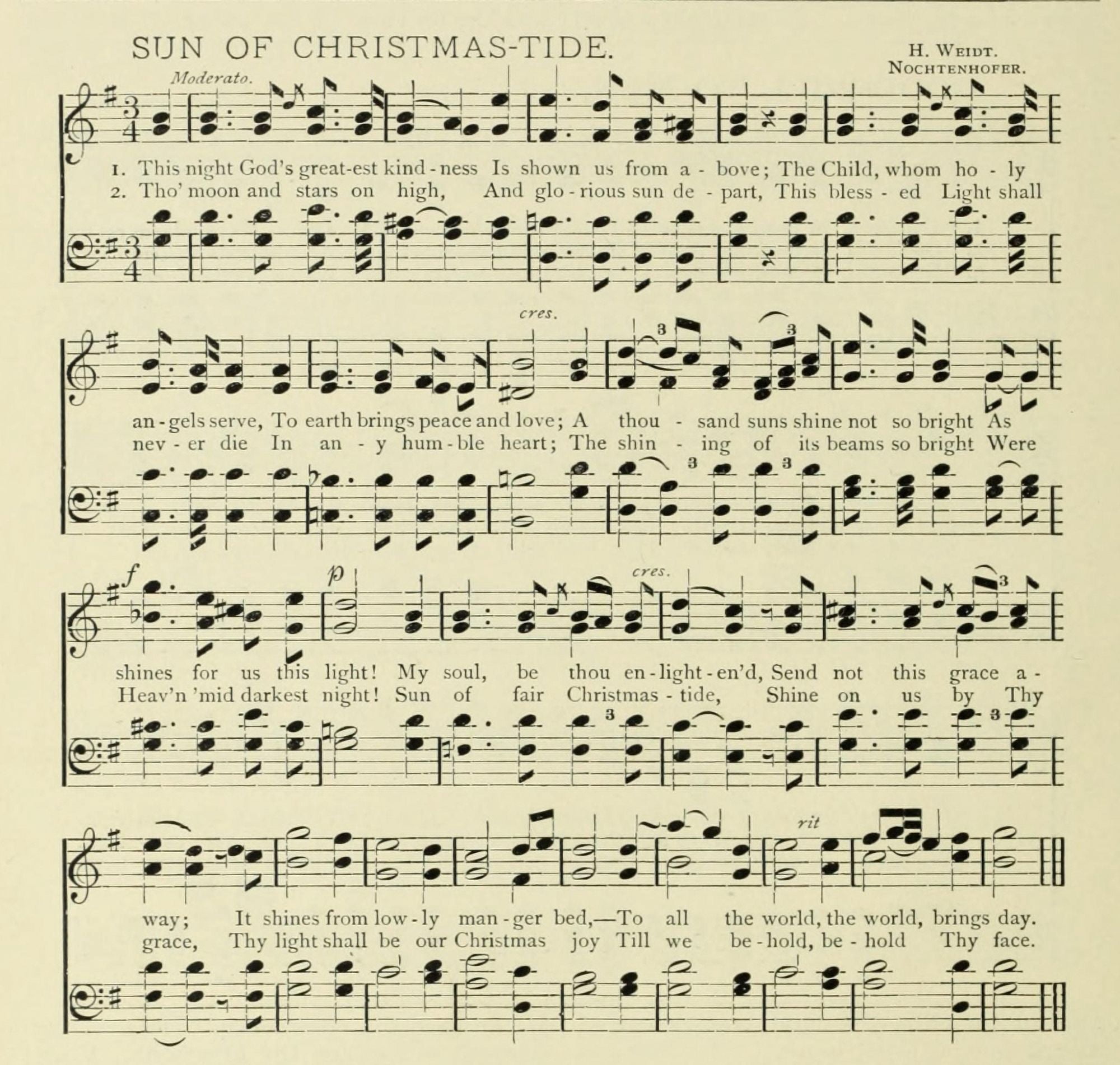 Sun of Christmas-tide Christmas in Song 1891 Canvas Art - (24 x 36)