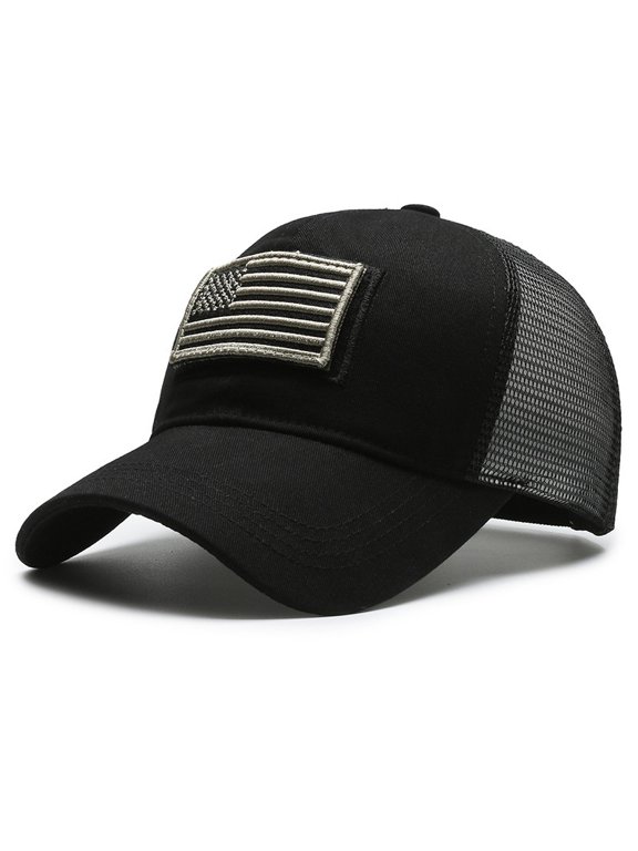 Sun-protective personalized baseball cap, adjustable breathable half-mesh duckbill cap, retro outdoor sports camouflage cap