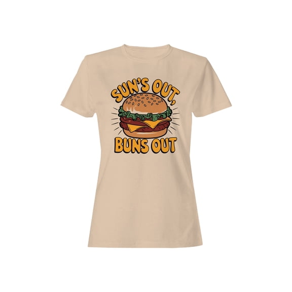 Sun's Out, Buns Out Burger Fun Women's T-shirt