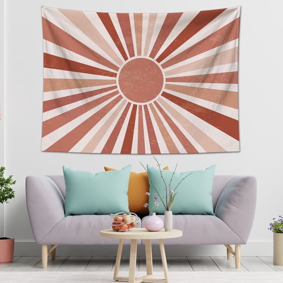 Sun Tapestry Rainbow Tapestry Line Tapestry Abstract Tapestry Vintage Aesthetic Tapestry Tapestries Wall Hanging for Bedroom Home Decor