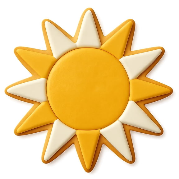 Sun with Rays Cookie Cutter & Stamp, Fondant & Clay - 4x4