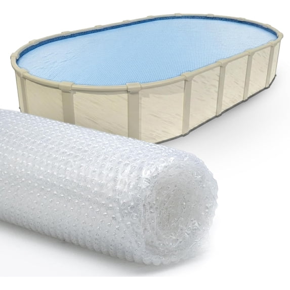 Sun2Solar Oval 1600 Series Clear Swimming Pool Solar Cover, 21' x 41'