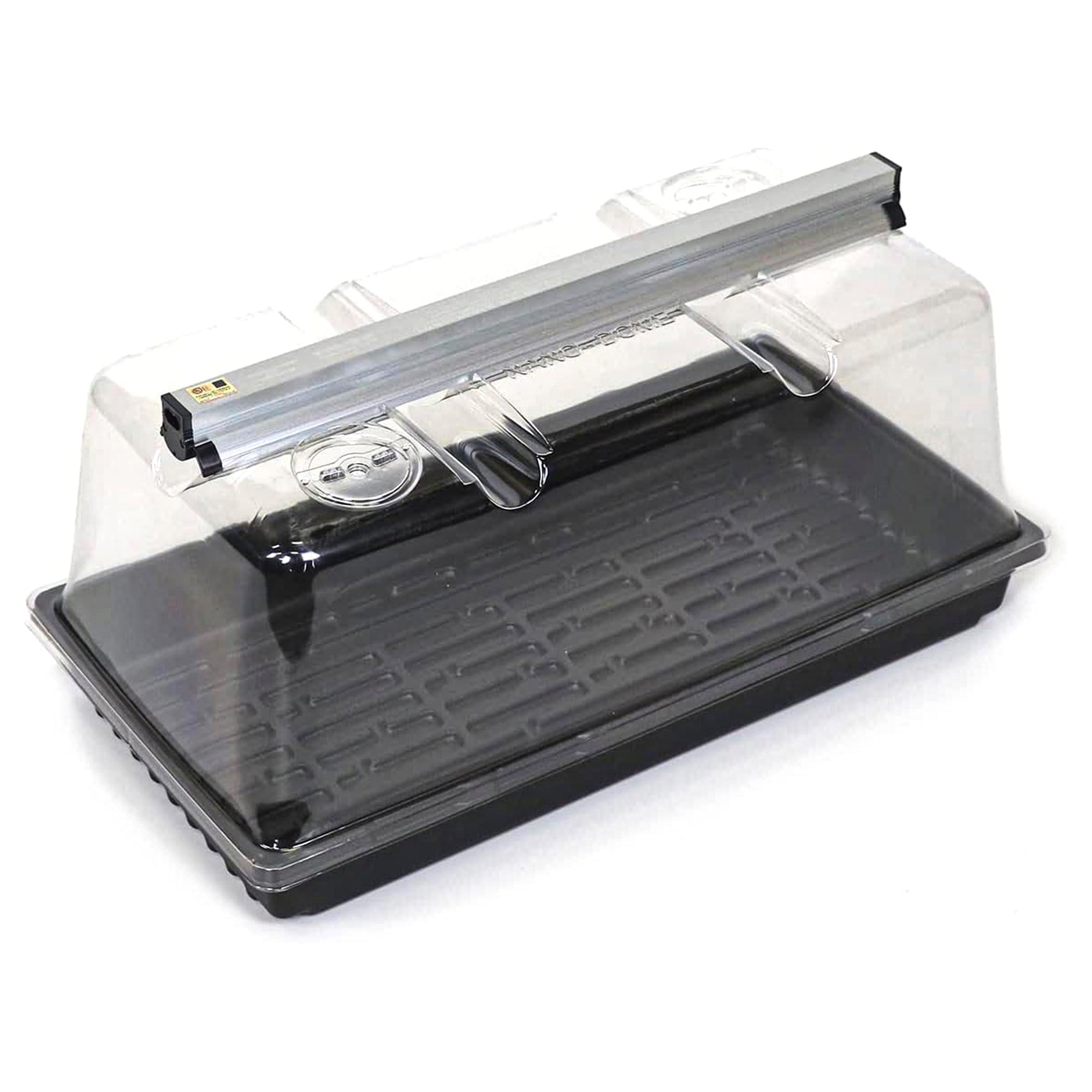 Clear and Black Mini Greenhouse Kit with NanoDome and Tray