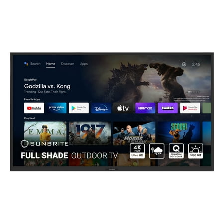 SunBrite Veranda 3 Series 65-inch Full Shade Smart Outdoor TV (2022) | 4K Ultra HD HDR QLED Weatherproof Television - 1,000 nit Ultra Bright Screen