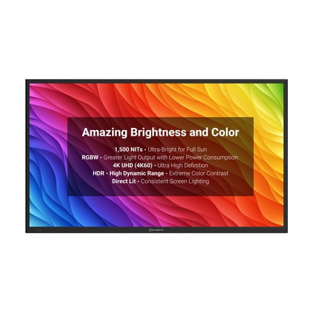 SunBriteTV SB-FS-49-BL - 49" Diagonal Class Solis Series LED-backlit LCD TV outdoor - full sun - Smart TV - webOS - 4K UHD (2160p) 3840 x 2160 - HDR - Direct LED - black