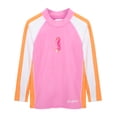 thumbnail image 1 of SunBusters Girls L/S Rash Guard(UPF 50+), Pink Bloom, 2/3 yrs, 1 of 4