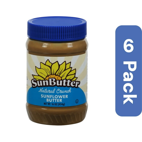 SunButter Natural Nut Butter Sunflower Crunchy 16 oz (Pack Of 6)