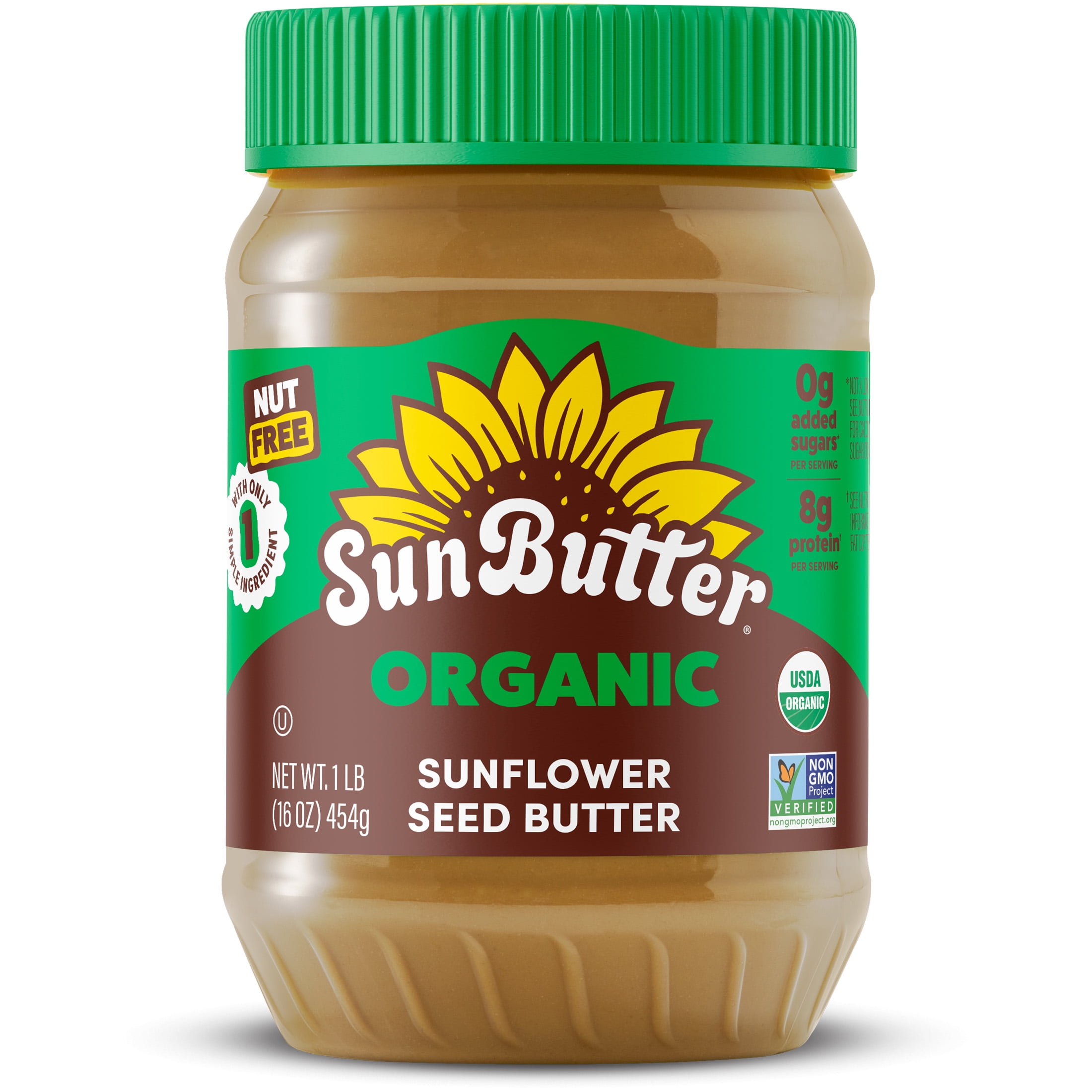 SunButter Organic Sunflower Seed Butter 16 oz Jar