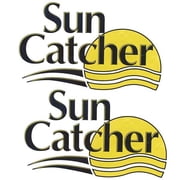 SunCatcher Boat Decals 73404522 | 18 1/4 x 11 Inch Yellow Navy Pair