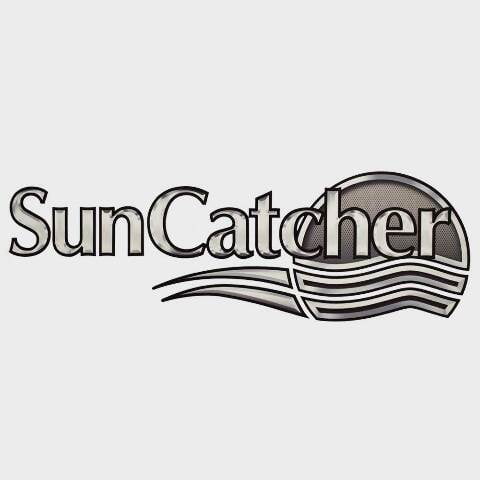 SunCatcher Pontoon Boat Logo Decal 73405175 | Silver Sticker
