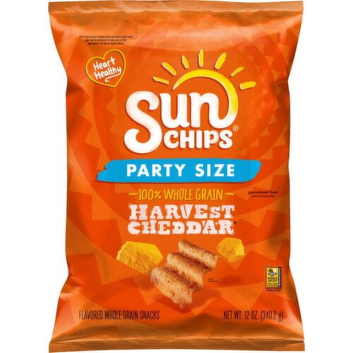 SunChips Flavored Whole Grain Snacks Harvest Cheddar 12 Oz(packaging may vary)