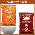 thumbnail image 1 of SunChips Harvest Cheddar 7 oz + SunChips Honey BBQ 7 oz, Variety Pack with Bowl by OMA., 1 of 7