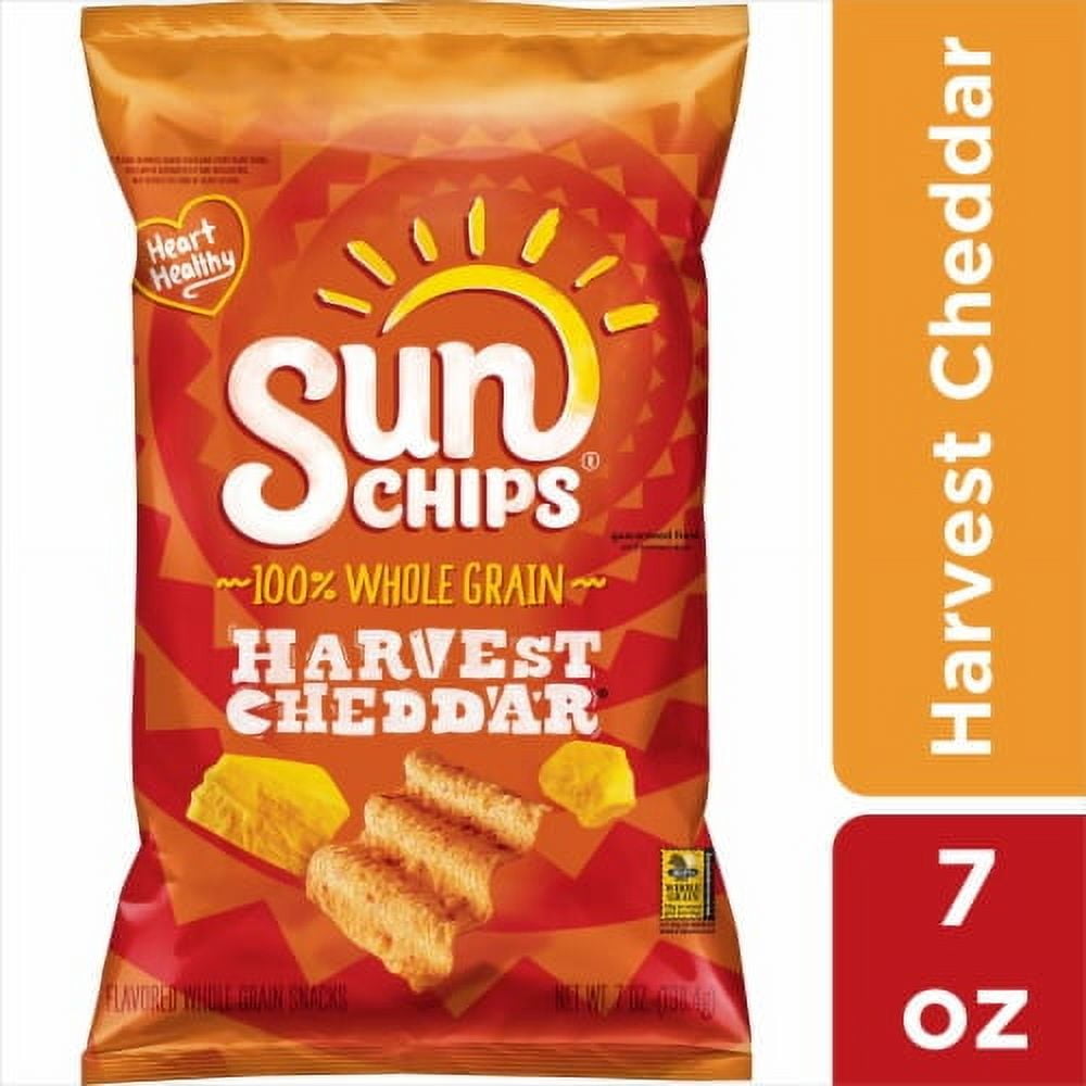 SunChips Harvest Cheddar Whole Grain Chips 7 oz