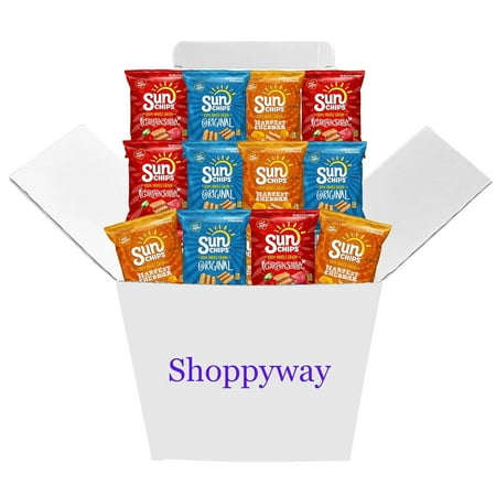 SunChips Multigrain Snacks, Variety Pack, 1.5 oz (Pack of 12) Bundled by Shoppyway