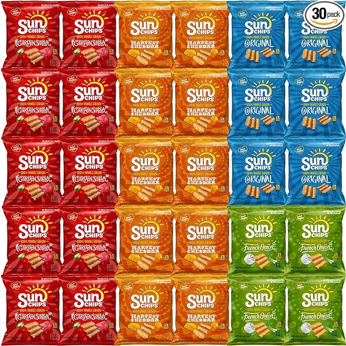 SunChips Variety Pack MultiGrain Snack Bag Healthy Assortment (30