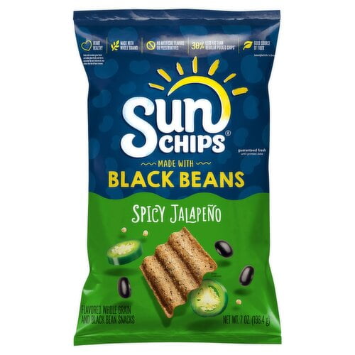 SunChips Whole Grain Snacks Black Bean Spicy Jalapeno7 Oz(packaging may vary)