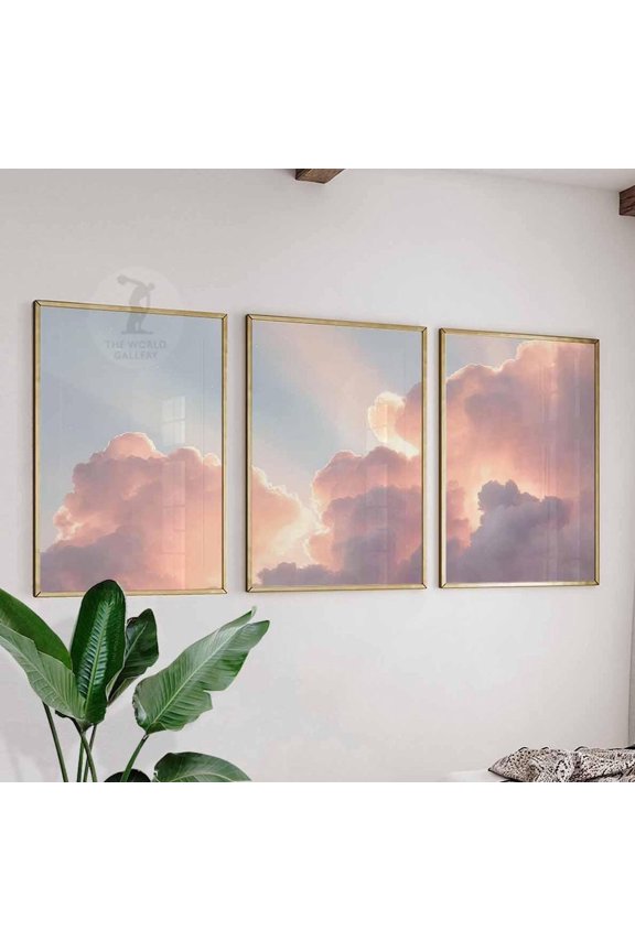 SunCloud Modern Sky Wall Art Version Two Set 3 Stretched Canvas 16x24
