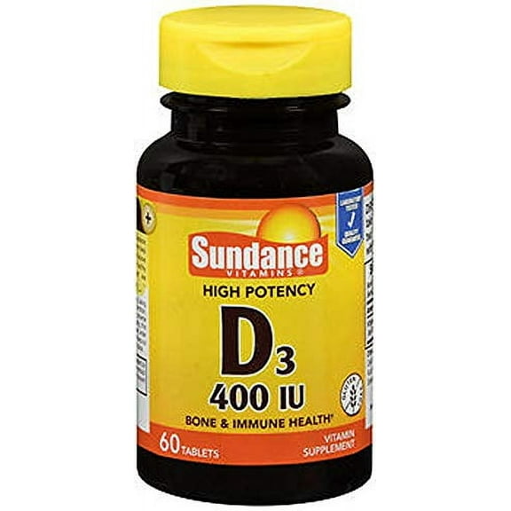 SunDance Vitamins High Potency D3 400 IU Tablets, 60 Count, 2 Pack