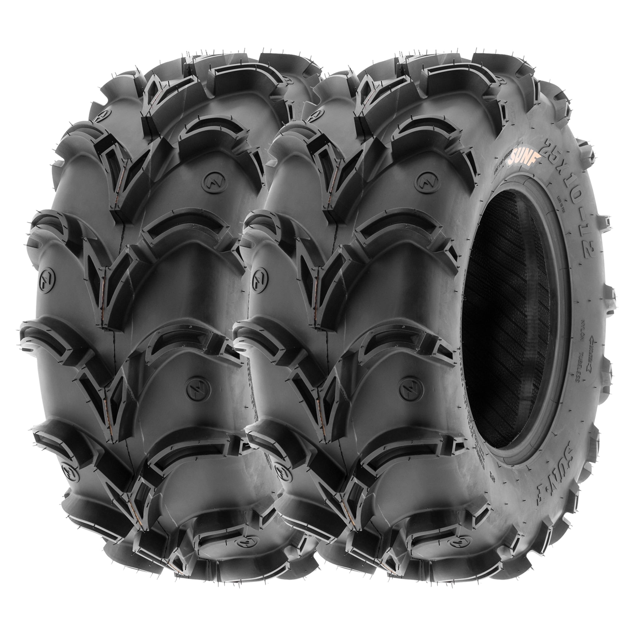SunF 25x1110 25x11x10 ATV UTV All Terrain Tire 6 PR A050 (Pair of 2)