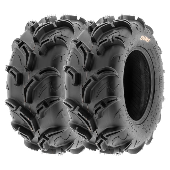 SunF ATV/UTV All Terrain Mud Quad Tire 27x11-14 27x11x14 6PR Tubeless A048 (Set of 2)