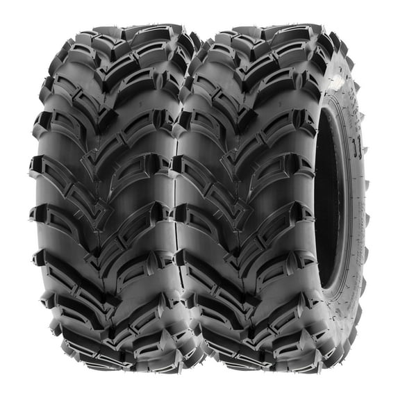 SunF ATV/UTV All Terrain Mud Quad Tire 25x8-12 25x8x12 6 PR Tubeless A024 (Set of 2)