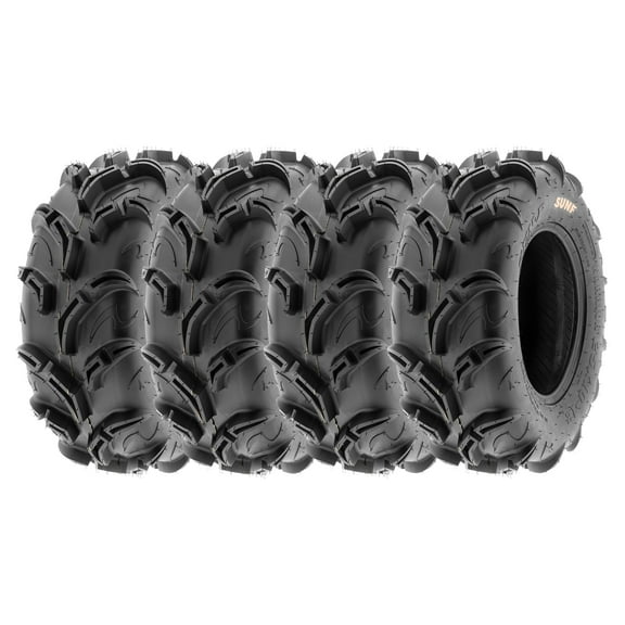 SunF ATV/UTV All Terrain Mud Quad Tire 26x11-12 6PR Tubeless A048 (Set of 4)