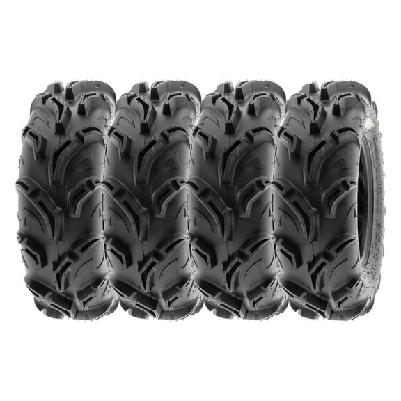 SunF ATV/UTV All Terrain Mud Quad Tire 26x9-12 6PR Tubeless A048 (Set of 4)