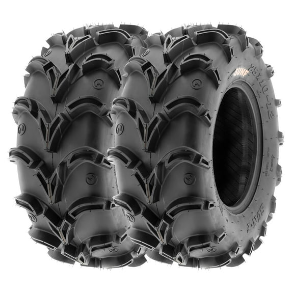 SunF ATV/UTV All Terrain Mud Quad Tire 27x12-12 27x12x12 6 PR Tubeless A050 (Set of 2)