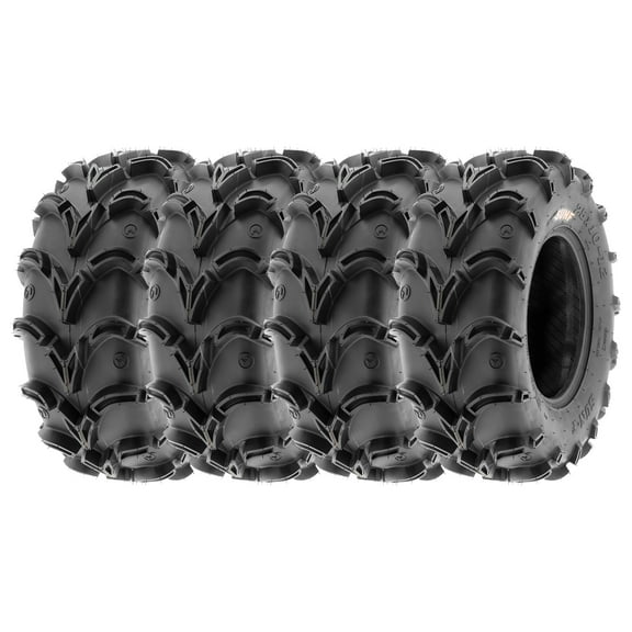 SunF ATV/UTV All Terrain Mud Quad Tire 27x12-12 6PR Tubeless A050 (Set of 4)