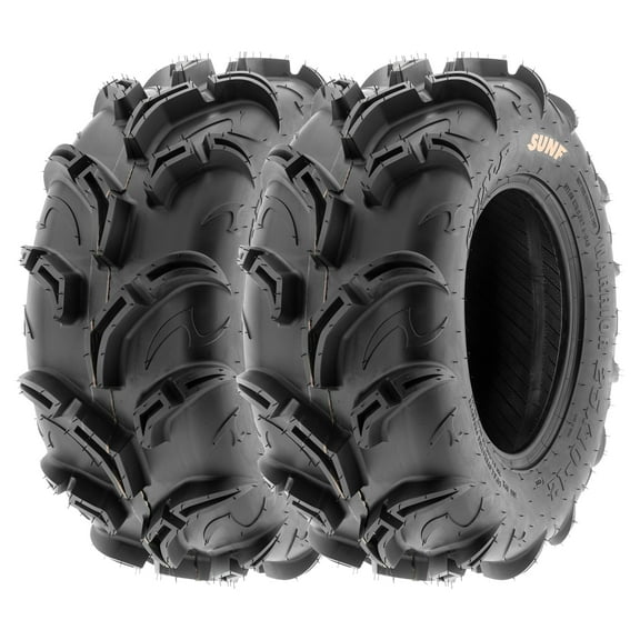 SunF ATV/UTV All Terrain Mud Quad Tire 27x9-14 27x9x14 6 PR Tubeless A048 (Set of 2)