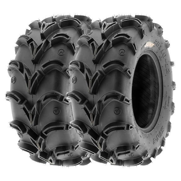 SunF ATV/UTV All Terrain Mud Quad Tire 28x10-12 28x10x12 6 PR Tubeless A050 (Set of 2)